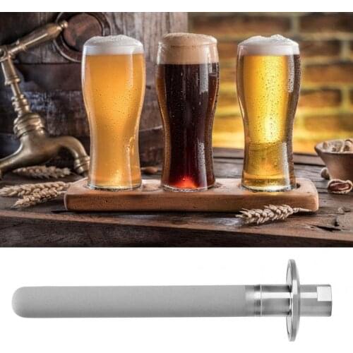 6in Homebrew Carbonation Stone Stainless Steel Carbonation Stone SS316 with G1/4in NPT Female Gas Inlet for Beer Homebrew