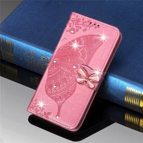 For Moto One Action one pro zoom one vision Phone Butterfly Flip leather Case for Motorola E6 Plus G7 Play G8 Power lite Cover