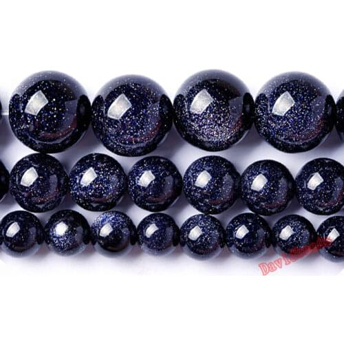 Factory price Natural Blue SandStone Round Loose Beads 16" Strand 4 6 8 10 12 MM Pick Size For Jewelry Making