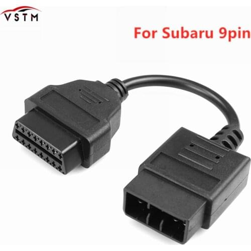 Hot Sales For Su-baru 9pin cable OBD1 to obd2 16pin lead diagnostic interface 9 pin OBDII extension cord lead