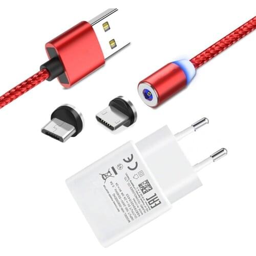 For Samsung galaxy A10 Magnetic Micro USB Charge Cable Honor 6C Pro 7A 8X Realme 3 USB Phone charger For Huawei Y6 Y7 Prime 2019