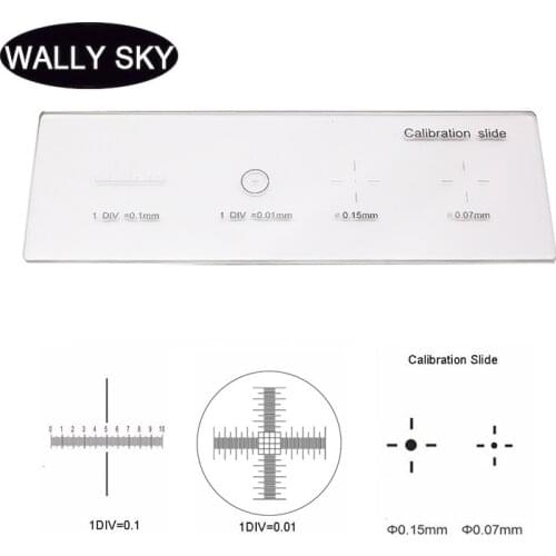 Microscope Calibration Microscope Glass Slides Reticle Ruler Stage Dial Micrometer For Biological Measuring Calibration Ruler