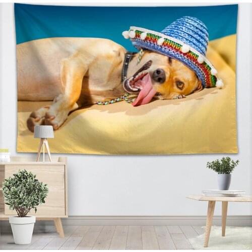 Custom Cool Dog wall hanging tapestry Decor wall tapestry More Size Custom Tapestry Wall Hanging Blanket Home Decor