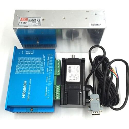 NEMA23 2.2Nm Closed Loop Stepper Motor + Driver+ Power Supply kit for Laser Cutters HBS860H+57HBS22