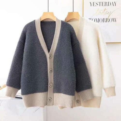 Single-breasted Bright Silk Knitted Cardigans Sweater Women Coat 2020 Autumn Fashion Ladies Sweater Woman Jacket