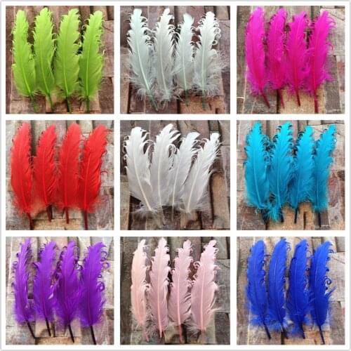 Wholesale 10pcs Natural Goose Feathers 13-18cm Christmas Decoration Clothing Shoes Hat Accessories