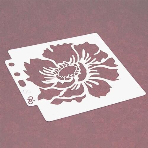 14.1*13CM petal plastic mold shield DIY cake scrapbook stencils hollow Embellishments printing lace ruler Cover templat