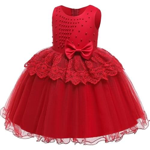 Baby Girl Dress Girl Clothes Performance Dress 1st Birthday Party Baptism Evening Dress Lace Flower Girl Princess Dress Kid