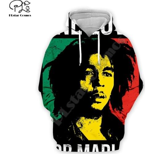 PLstar Cosmos Reggae Bob Marley Tracksuit Casual New Fashion Hip Hop 3D full Print Hoodie/Hoodies/Jacket Mens Womens style-2