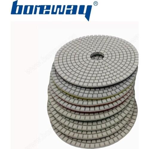 Supply 125mm Three Steps hand diamond polishing pads For Polishing Stone Porcelain Free Shipping