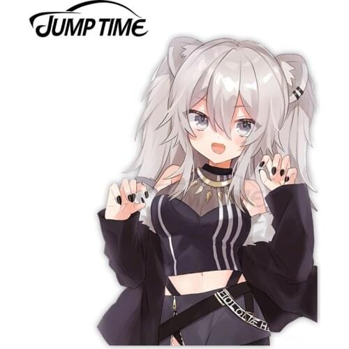 Jump Time 13cm x9.5cm Cute Girls Anime Car Sticker DIY Vinyl Occlusion scratch Waterproof Vinyl Motorcycle Decal Gift