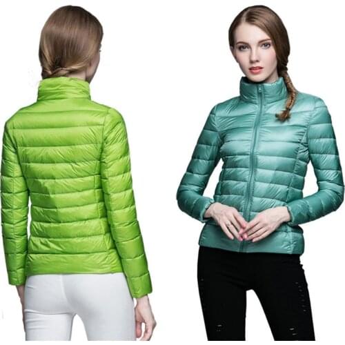 Women Autumn Winter Coat New Ultra Light 80%White Duck Down Jacket Ladies Slim Puffer Jacket Female Portable Windproof Down Coat