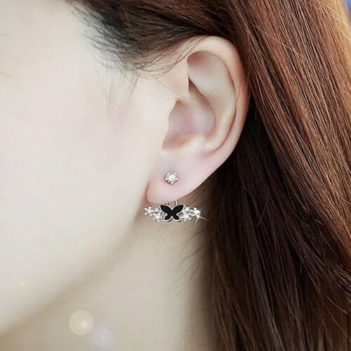 New Fashion Earrings Jewelry Flower Butterfly Earrings For Women After Hanging Earrings Gift Wholesale Brincos Earrings Set