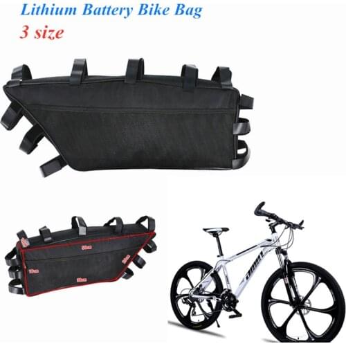 Bicycle Li-ion Battery Storage Bag Bike Beam SuspensionBag Mountain Road Bike Large Capacity Frame Battery Hanging Bags
