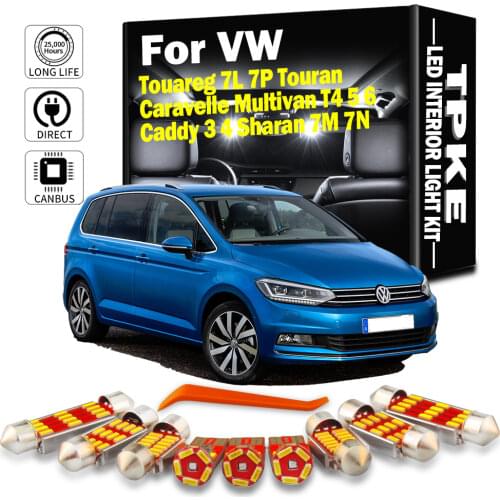 TPKE Canbus Car Interior LED Map Light For Volkswagen VW Touareg 7L 7P Touran Caravelle Multivan T4 5 6 Caddy 3 4 Sharan 7M 7N