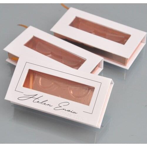 25mm Mink Lashes Package Eyelash Packaging Box Lash Boxes Custom Logo Private Label Faux Cils White Cases Vendors For Business