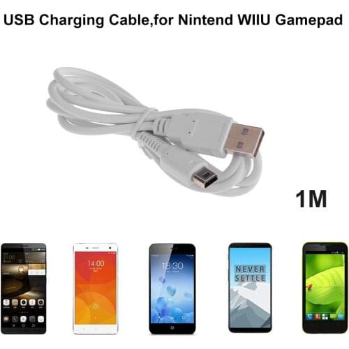 USB Charging Cable 1m Data Power Charger Wire Cord for Nintend WIIU Gamepad Controller
