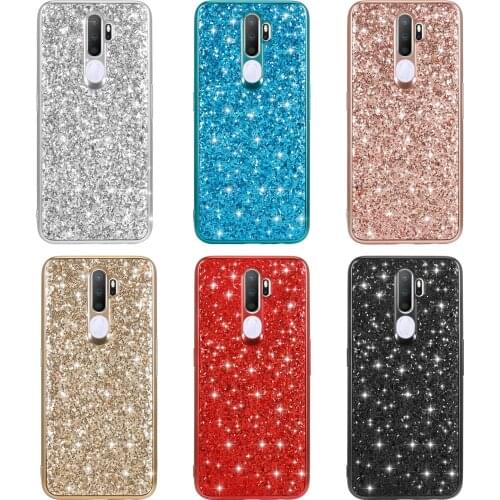 For OPPO A9 2020 Case Luxury Hard PC Shining Glitter Slim Protective Back Cover case for OPPO A5 2020 full cover Phone shell
