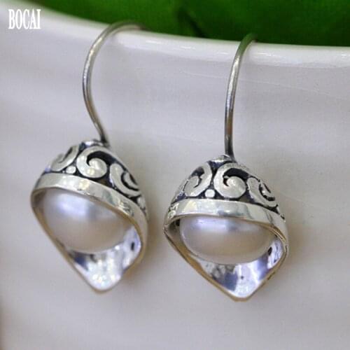 The character of women earrings silver Glen wind new garnet type S925 pure silver Earrings Pierced fruit woman earrings