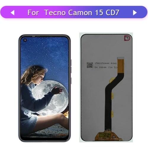 For Tecno Camon 15 CD7 LCD Display With Touch Screen Assembly Glass Panel Digitizer Replacement