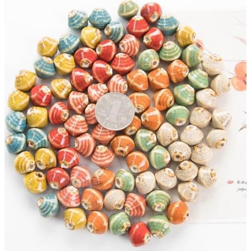 10 PCS 14x15mm Ceramic Abacus Beads DIY Spacer Beads 3mm Hole Porcelain For Earrings Necklace Bracelet DIY Jewelry Making