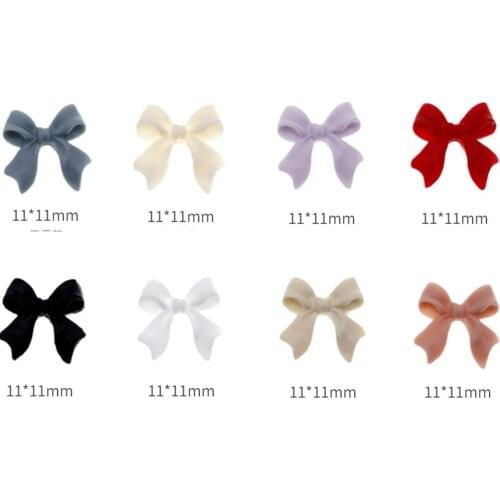 10pcs Bowknot 3D Nail Decorations Bow Ornament Bowknots Nail Accessories Silicone Valentine Manicure DIY For Nails Design