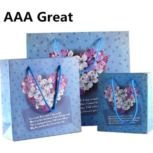 2Pcs/Lot Gift Bags Handles Bag For Clothes Storage Bags Party Supplies Shopping Bag Packaging Wedding Decoration Paper