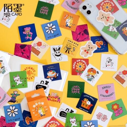 46 Pcs Animals World Scrapbook Stickers Mini Size Cartoon Diy Decoration Stickers For Scrapbooking Notebooks Laptop Calendars