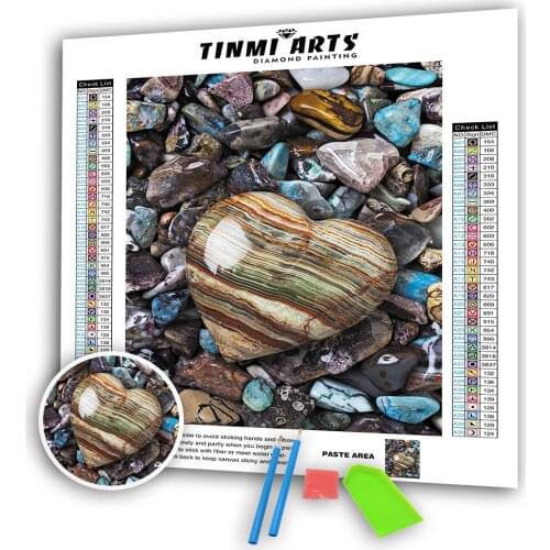 Diamond Mosaic Heart Stone Diamond Painting 5d Sets Painting With Diamonds Embroidery Full Round Picture Of Rhinestone