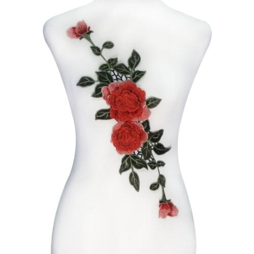 10piece 3D Embroidery Applique Lace Fabric Patches Motif Venise Garment Clothes Decorated Craft Sewing Accessories T2257