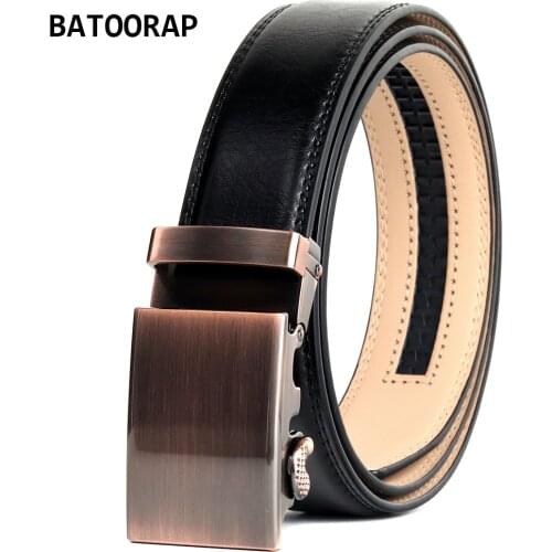 BATOORAP Genuine Leather Belt Black Fashion 2021 Designer Belts Men Casual Vintage Automatic Buckle Trouser Strap Dress BA-R019