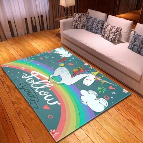 Kids room Unicorn Carpet Bedroom Restaurant Mat Living Room rug area rug for bedroom children playmat Human beast tapete