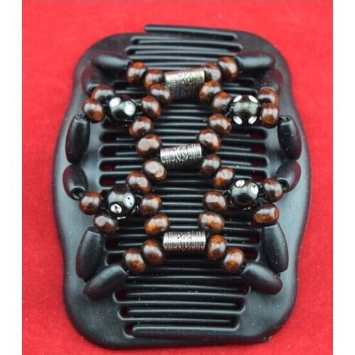 Classical black and brown beads magic comb 50 pcs/lot hair accessory Double Magic Fashion lady special new year gift