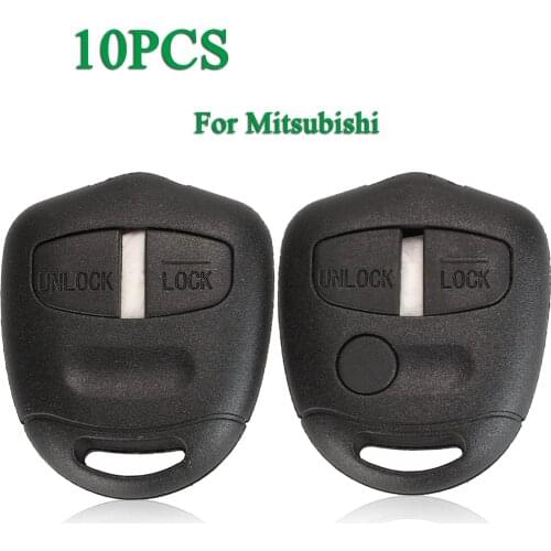 Bilchave 10pcs For Mitsubishi Lancer EX Evolution Grandis Outlander Remote Car Key Shell Fob Case 2/3 Buttons Replacement