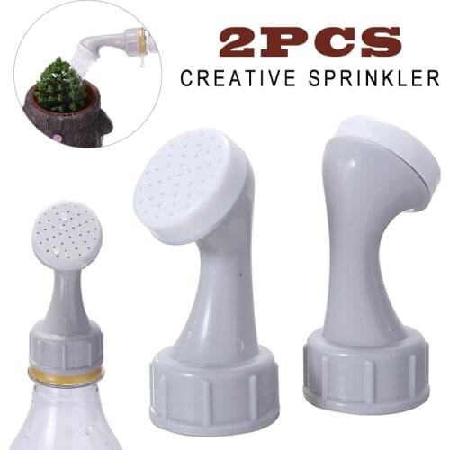 2Pcs Grey Plant Watering Head Screw Cap Bottle Shower Sprinkler Can Spray Tool For Seeds Seedlings Watering