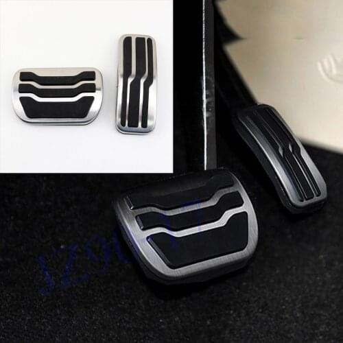 Non Slip Stainless Steel Automatic brake pedal Pads Pedals Cover l Fit For Ford Edge 2015 2016 2017 2018 Car Accessories