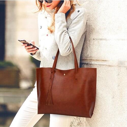 Solid Color Womens PU Leather Handbag Luxury Handbags Women Bags Designer Large Capacity Tote Bags for Women 2021 Shoulder Bag