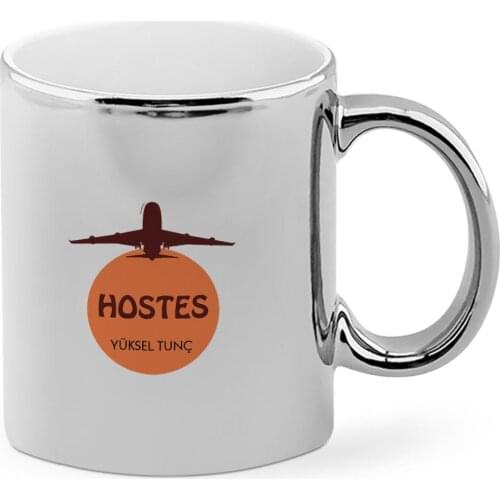 Personalized Professional Flight Attendant Stewardess Chrome Mug Cup-2