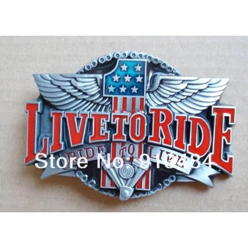 LIve To Ride Eagle With Bikers Belt Buckle suitable for 4cm wideth belt with continous stock