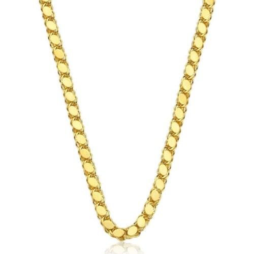 Silverlina Silver Gold Sequin Barley Chain