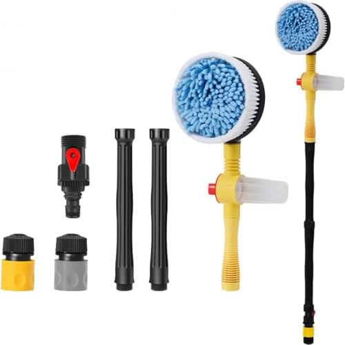 1M Long Handle Car Wash Brush Mop Automatic Foaming Three-section Telescoping Broom Chenille Microfiber Home/Car Cleaning Tools