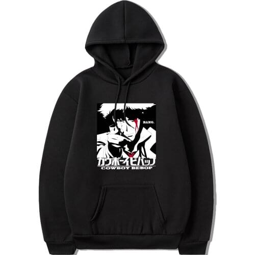 Anime Cowboy Bebop Hoodie for Men Women Long Sleeve Spike Spiegel Graphic Devil Hoodie Pullover Harajuku Tops Streetswear Hoodie