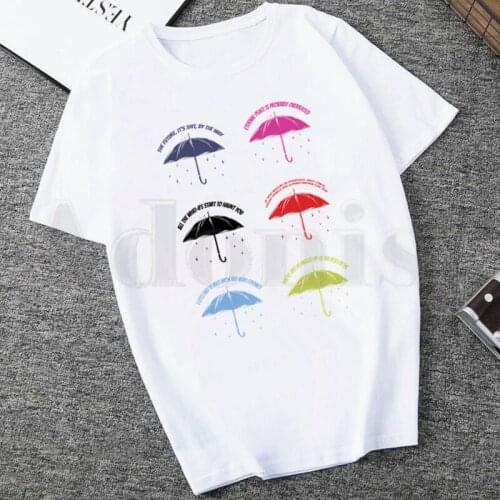 Cha Diego Vanya Luther Allison Umbrella Academy T Shirts Womens T-shirt Short Sleeve Female Tops Tees Harajuku Vogue Vintage