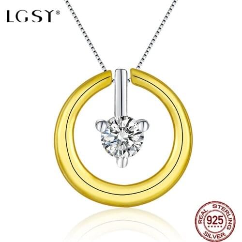 LGSY DP017 100% 925 Sterling Silver Crystal Pendant Romantic Fashion Jewelry Silverware Necklace Pendant Fine Jewelry Making