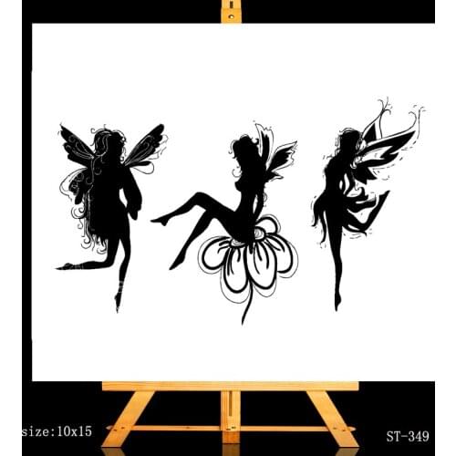 ZhuoAng Fairy in flowers Clear Stamps/Card Making Holiday decorations For scrapbooking Transparent stamps 10*15cm