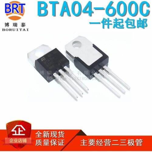 10pcs/lot BTA04-600C BTB04-600SL Bidirectional Triode Thyristor Three-Pole TUBE TO-220 Spot