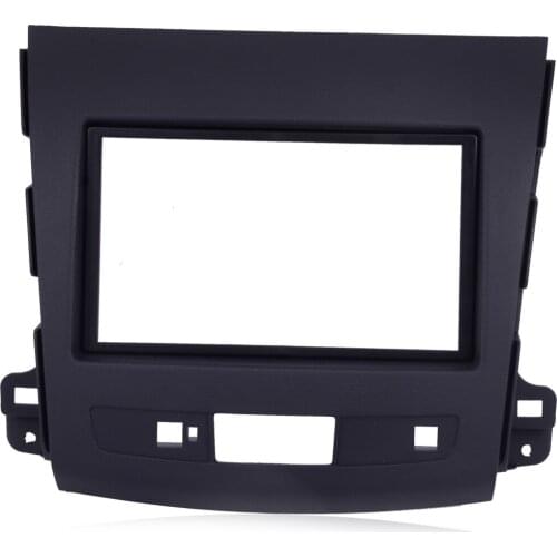 173 x 98 mm Black 2Din Radio Stereo Fascia Frame Mounting Surround Car Kit fit for Mitsubishi Outlander 2007-2009 2010 2011 2012