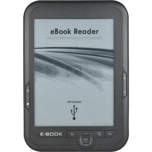 6 Inch 16GB Ebook Reader E-Ink Capacitive E Book Light Eink Screen E-Book E-Ink E-Reader MP3 with Case, WMA PDF HTML