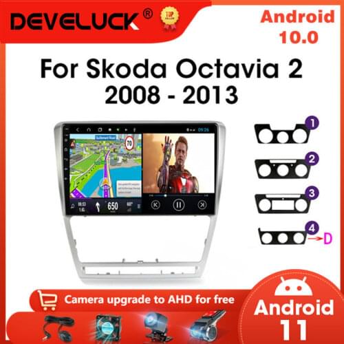 10.1" 4G+WiFi 2din Android 10 Car Radio Multimidia Video Player Navigation GPS For SKODA Octavia 2 A5 2007-2014 Stereo Head Unit