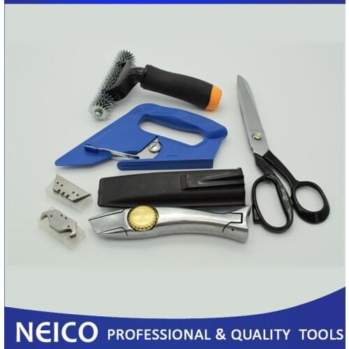 Free Shipping, Roberts Carpet Shark Knife, 5" Carpet Seam Roller ,Carpet Loop Pile Cutter,Membrane Scissors(6 Items)